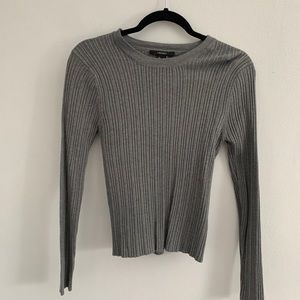 NEW forever 21 gray long sleeve shirt
